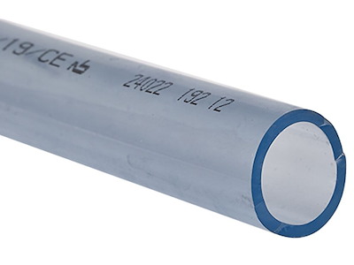 Klar PVC-slange Cleartex 12×16mm, 50m rulle