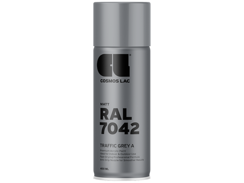 Cosmos spraymaling RAL7042 Traffic Grey mat 400ml
