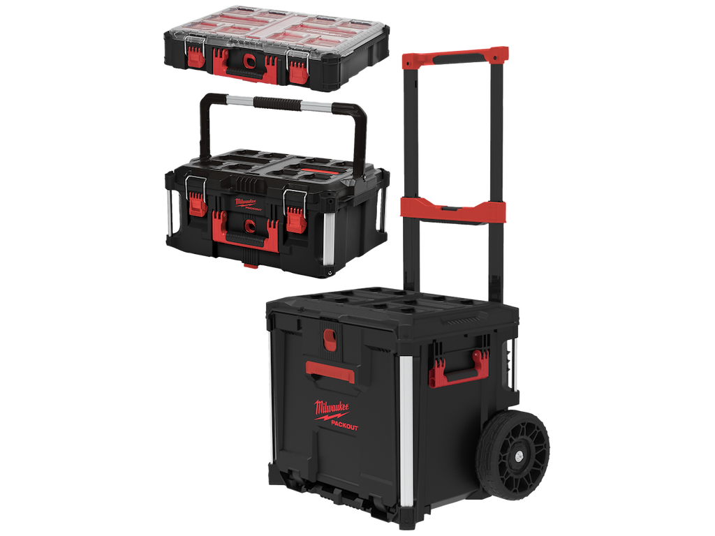 Trolley inkl. skuffemodul & 2 kasser, Milwaukee Packout