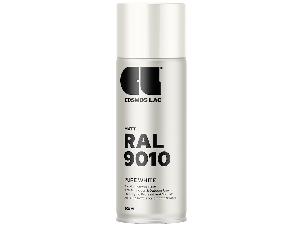 Cosmos spraymaling RAL9010 Pure White mat 400ml