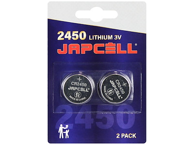 Japcell knapbatteri lithium CR2450 3V, 2stk