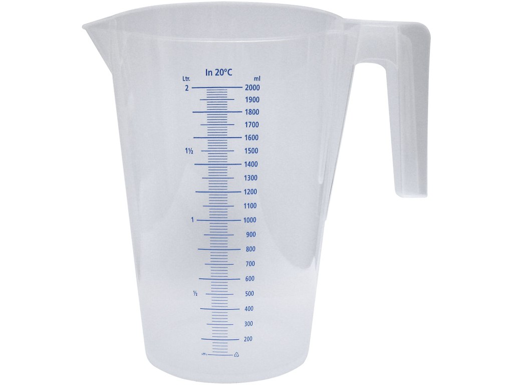 Målebæger transparent 1,0 L Kabi