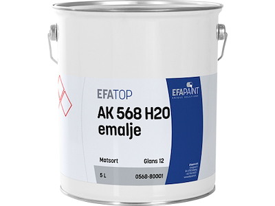 H2O emalje Sort gl.12 5 ltr. EFApaint