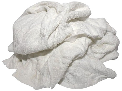 Frottéhåndklæder, hvide kl.1, 10kg i sæk