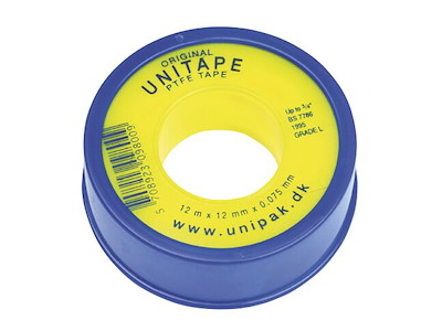 Teflon gevindtape 12×0,75mm × 12m Flowconcept