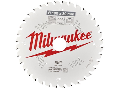 Rundsavklinge PW 190×30×1,6mm 36ATB Milwaukee