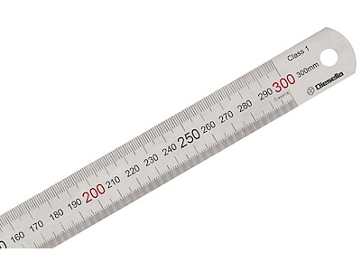 Stållineal 300×25×1,0 mm Diesella