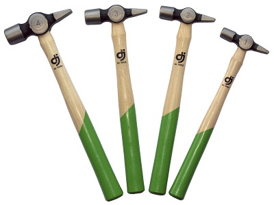 DJ TOOLS bænkhammersæt 1+2+3+4 hickoryskaft