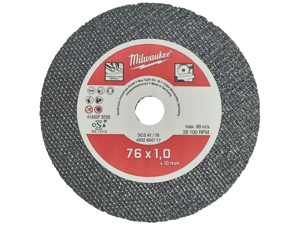 Skæreskive metal 76 mm t/Milwaukee M12-FCOT multiskærer
