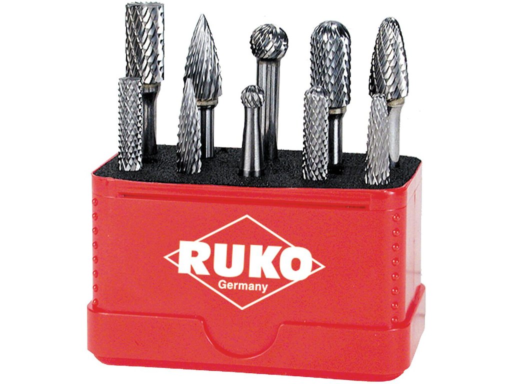 HM-fræsersæt i minibox 10 dele Ruko