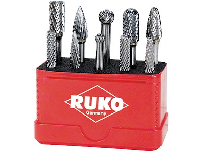 HM-fræsersæt i minibox 10 dele Ruko