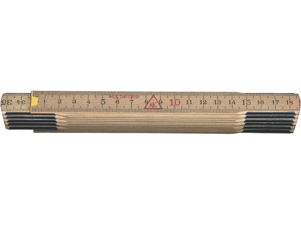Tommestok træ mm/tomme 82-2-12 Hultafors
