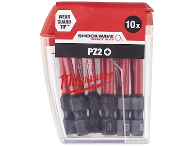 Slagbits Shockwave Impact Duty PZ2×50mm pk/10 Milwaukee