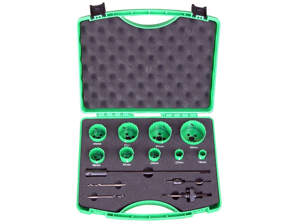 DJ TOOLS hulsavsæt HSS-Co8, 9stk 19-64mm m/holdere