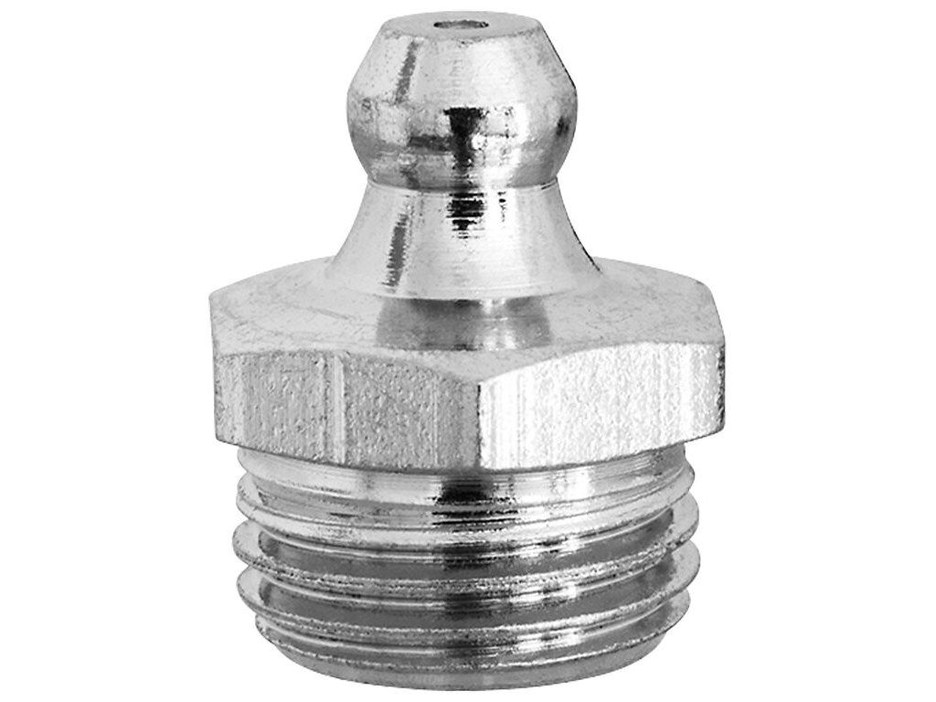 Smørenippel H1 lige, elforz., 1/4" Whitworth Kabi