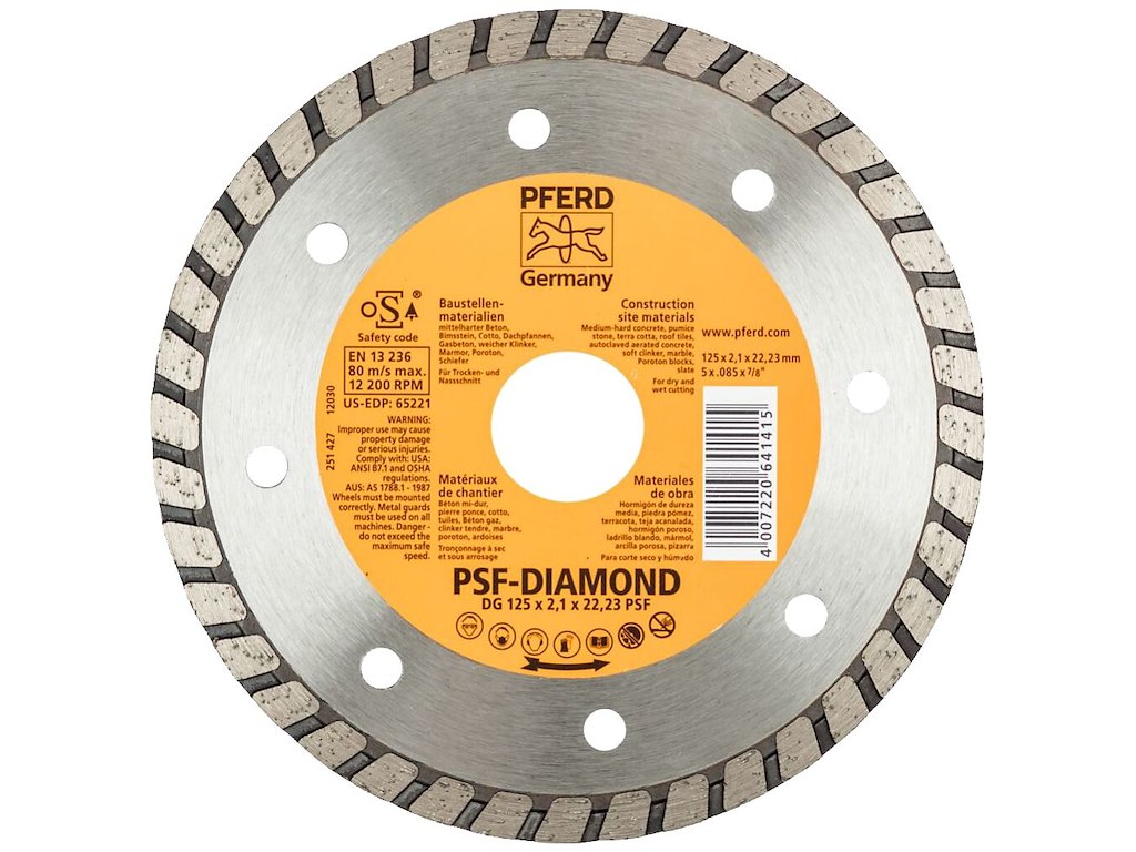 Pferd diamantskæreskive DG125×1,9×22,23P